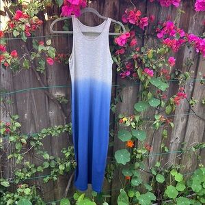 Gray and Blue Ombre Sleeveless Dress